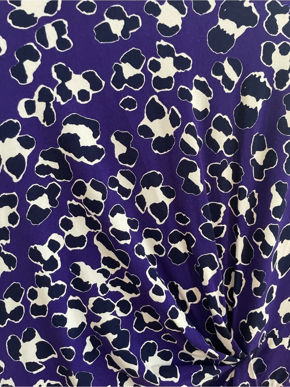 Diane von Furstenberg Zoe Purple Leopard Animal Print Dress Size US 2